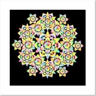 Rainbow Kaleidoscope Posters and Art